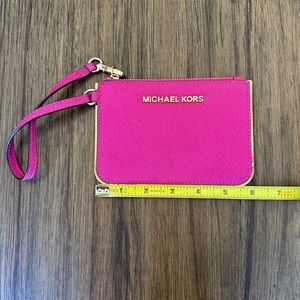 Michael Kors Zippy Card Holder - Hot Pink